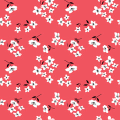 seamless vector flower design pattern on background
