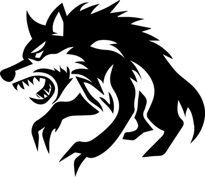 Wolf Attacking Logo