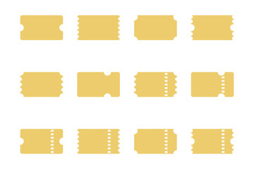ticket vector icon, lottery, tickets, gold series, with several options, editable - obrazy, fototapety, plakaty