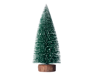 ミニチュアのクリスマスツリーの置物