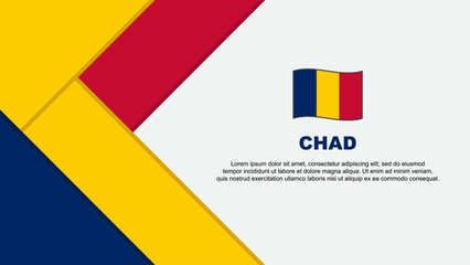 Chad Flag Abstract Background Design Template. Chad Independence Day Banner Cartoon Vector Illustration. Chad Illustration - Powered by Adobe