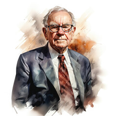 Warren Buffett illustration - obrazy, fototapety, plakaty
