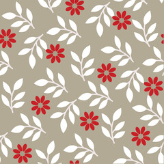seamless vector flower design pattern on background