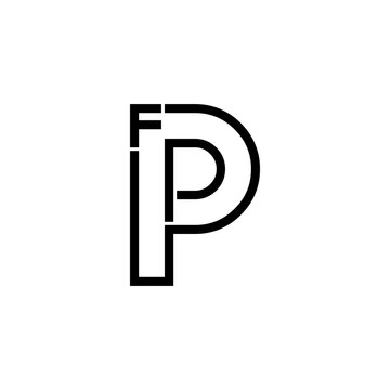 ppf typography letter monogram logo design