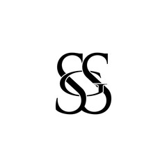 sgs initial letter monogram logo design