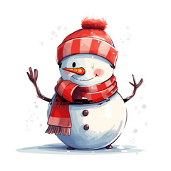 Cute Funny Snowman