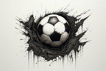 drawing of a soccer ball. Generative AI