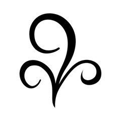 Obraz premium Doodle Black Smoke or aroma.