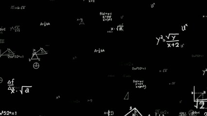 Flying math formula overlays, these overlays can transform your content appear more fun and engaging - Powered by Adobe