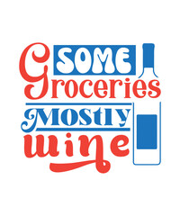 Some groceries mostly wine svg