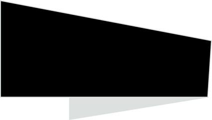 Digital png illustration of black angular shape with copy space on transparent background