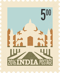 Digital png illustration of 2016 india postage text on stamp on transparent background