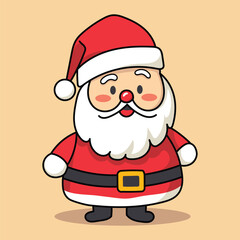 Cute santa claus character vector illustration