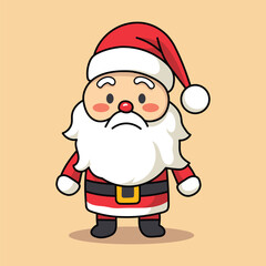 Cute santa claus character vector illustration