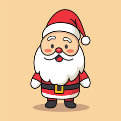 Cute santa claus character vector illustration