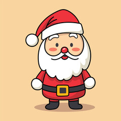 Cute santa claus character vector illustration