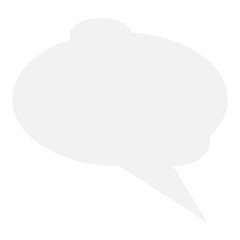 Digital png illustration of white speech bubble on transparent background