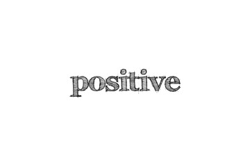 Digital png black text of positive on transparent background