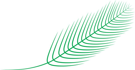 Digital png illustration of green fern leaf on transparent background