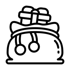 Gift bag line icon