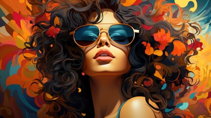 Colorful Woman Attending events and festivals cartoon , Cartoon Graphic Design, Background HD For Designer