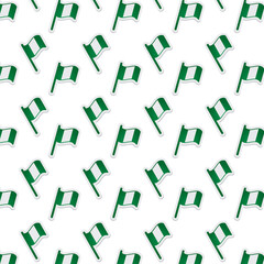 Digital png illustration of flags of nigeria on transparent background