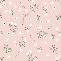 seamless vector flower design pattern on background