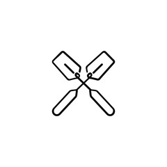 Paddle Line Style Icon Design