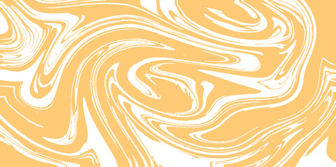 Abstract Retro 70s Trippy Wavy Swirl Yellow Vector Background. Wavy vintage psychedelic wallpaper. Trippy pattern.