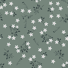 seamless vector flower design pattern on background