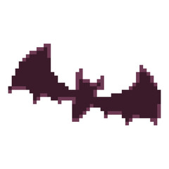 Fototapeta na wymiar Scary Bat Halloween Pixel Art