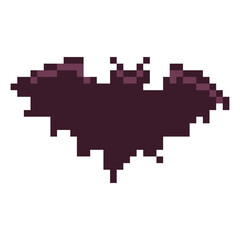 Scary Bat Halloween Pixel Art