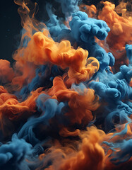 Obraz premium abstract background orange and blue smoke