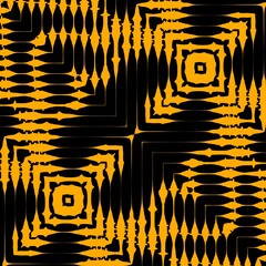zigzag yellow gold halftone on a plain black background with faint diagonal lines