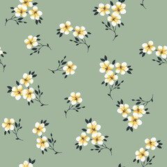 Obraz premium seamless small vector flower design pattern on background