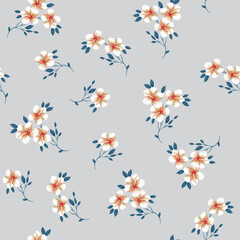 Fototapeta na wymiar seamless vector flower design pattern on background