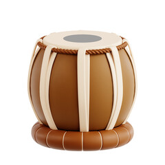 3D Illustration of Diwali Tabla Drum Instrument