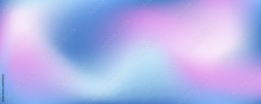 Poster gradient colored background. soft pink and blue grainy gradation. blurred retro poster with abstract