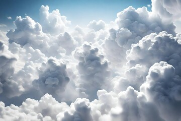 Naklejka na ściany i meble close up cloud in blue sky