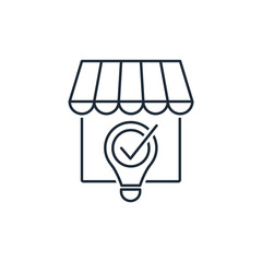 A new idea for trade and business. Vector linear icon isolated on white background.