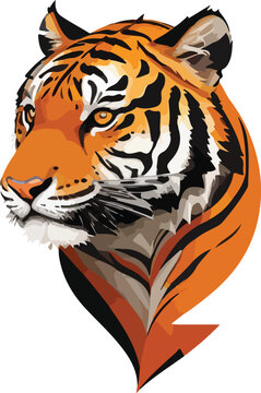 Tiger vector business icon logo clipart cartoon character illustration. Vector Tiger Icon