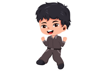 Cute Little Boy Character Illustration