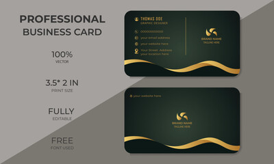 Luxury corporate business card design