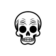 Fototapeta premium simple skull clothing brand fashion t shirt vector illustration template design