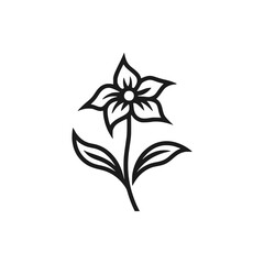 simple flower plant concept t shirt vector illustration template design