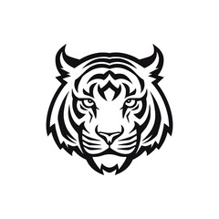 simple tiger head sport team t shirt vector illustration template design