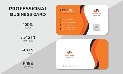 Abstract colorful minimal corporate business card