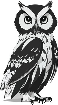 Owl vector business icon logo clipart cartoon character illustration. Owl Logo for Excellence