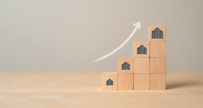 Scaleup businesses concept. Leveraging technology, developing efficient processes, and expanding customer. Building infrastructure, competitive advantage, improving marketing strategies, investing.