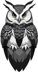 Owl vector business icon logo clipart cartoon character illustration. Owl's Business Wisdom